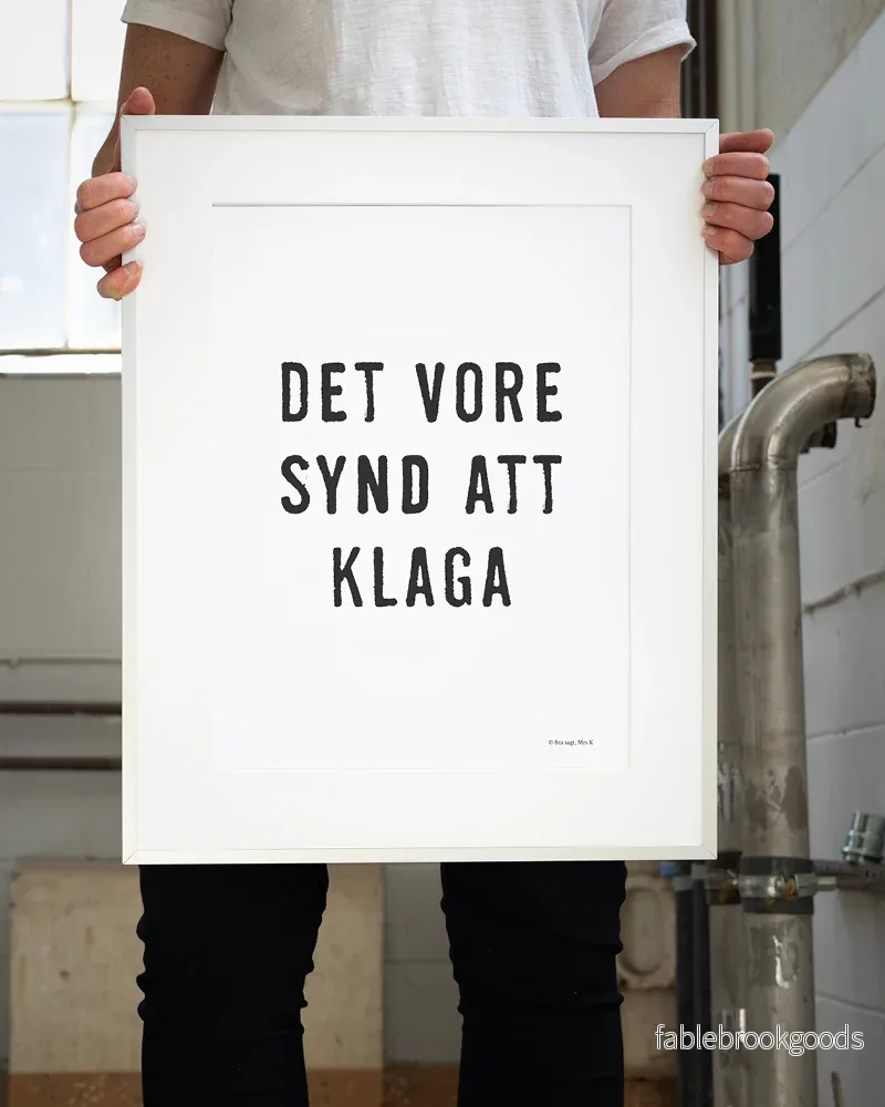 Synd att klaga | Stansad Synd att klaga | Stansad