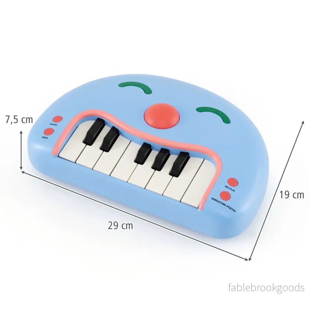 tangenter – barn keyboard med musik och ljus Baby piano bärbart – 13 – Blå - Bild 2