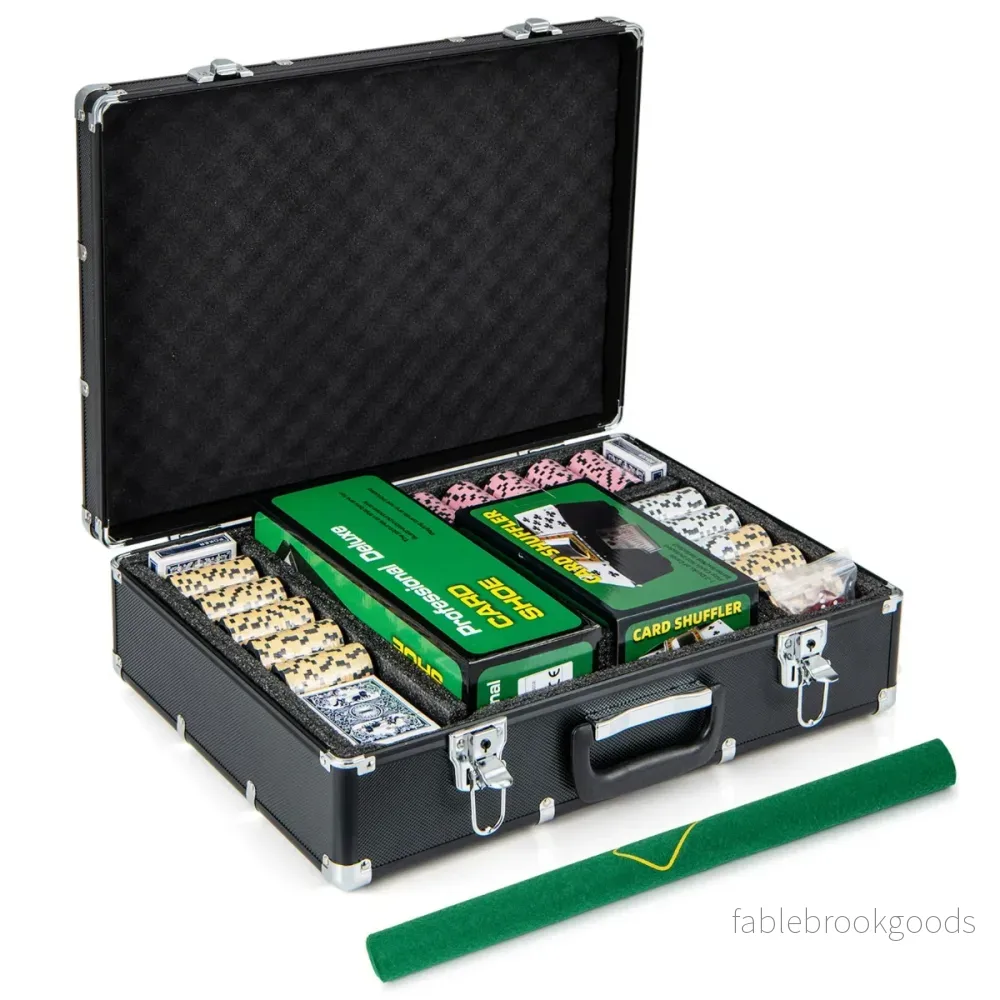 delade – pokerchipset gram Claytec med väska – 600 14 – Svart - Bild 2