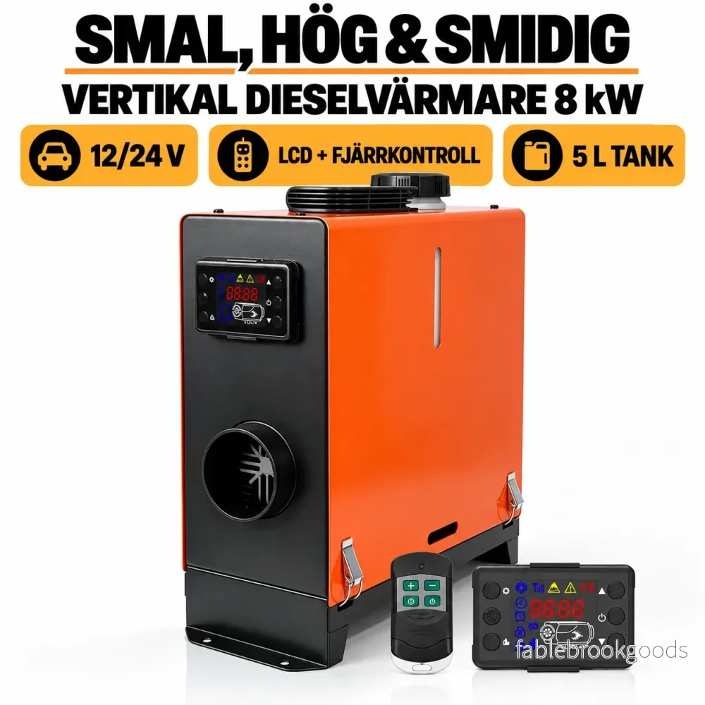 Dieselvärmare 8 kW 12/24 V – allt-i-ett HÖG Dieselvärmare 8 kW 12/24 V – allt-i-ett HÖG