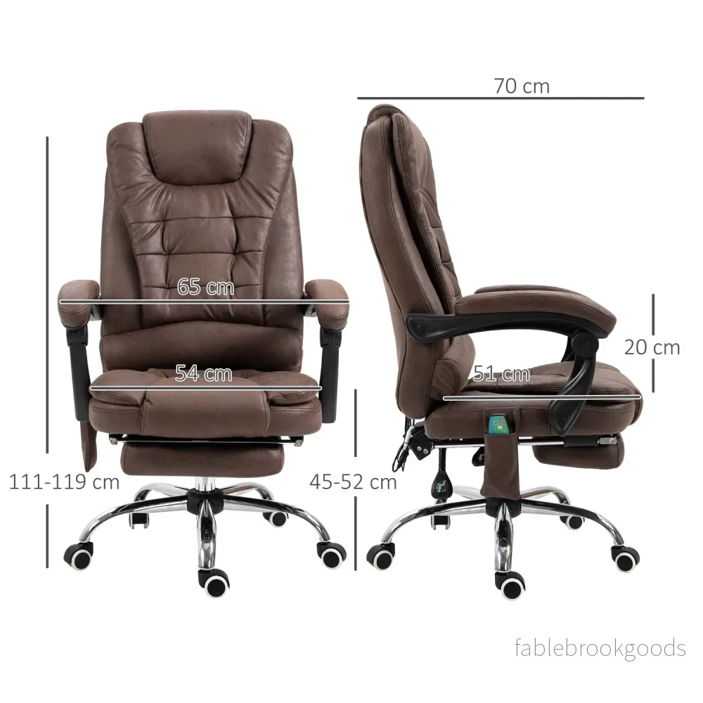 Ergonomisk kontorsstol med massage, lutning och värme - Bild 3