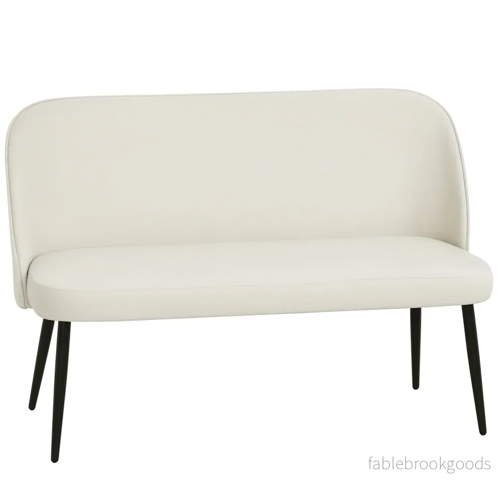2-sitssoffa, sammetsliknande tyg, metall- och träram, beige