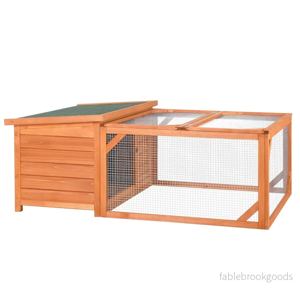 Kaninbur utomhus – väderbeständig gran, öppningsbart tak, 125,5x100x49 cm Kaninbur utomhus – väderbeständig gran, öppningsbart tak, 125,5x100x49 cm