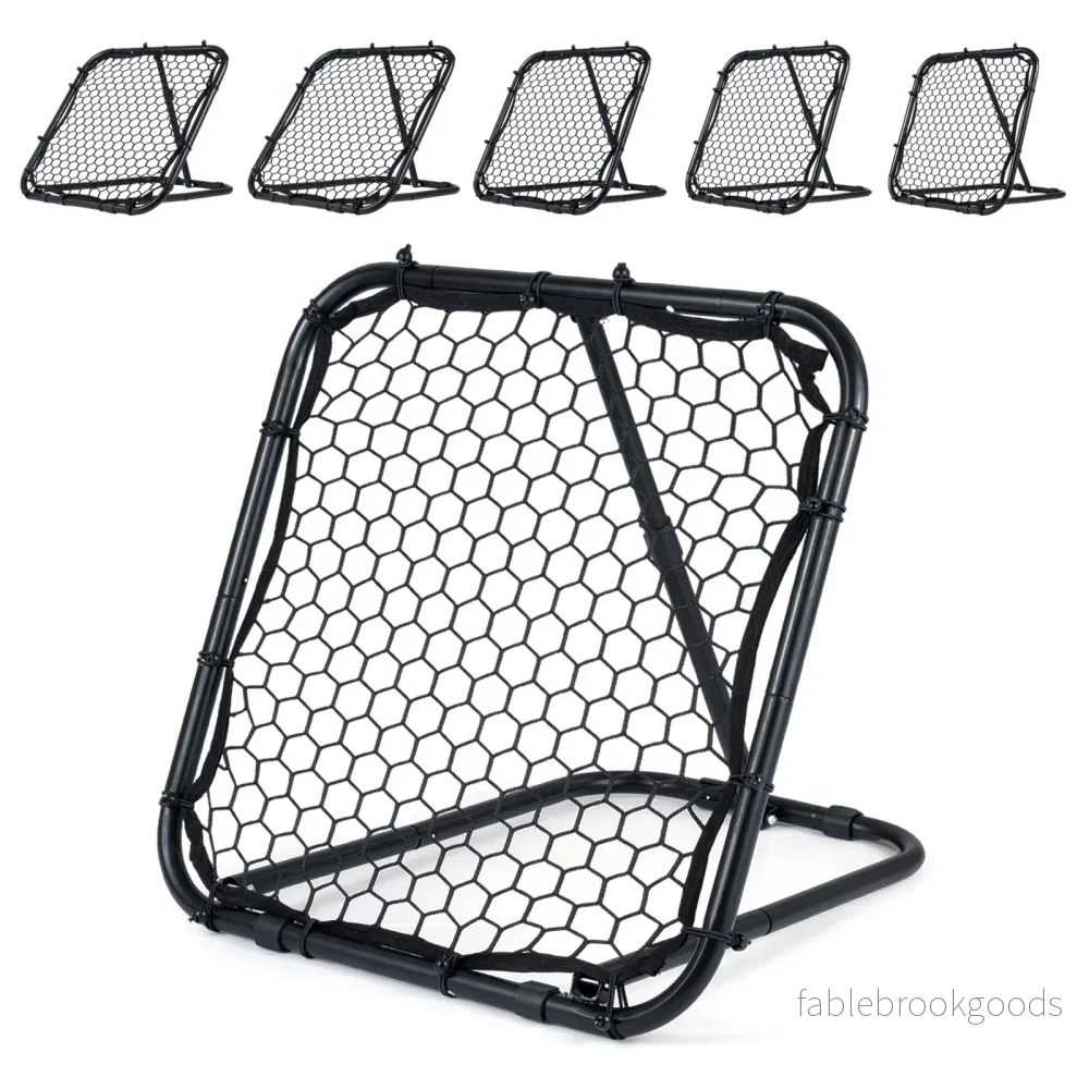 Fotbollsrebounder – med 5‑läges vinkeljustering och markfästen – 4 85 x 80 x 79 cm