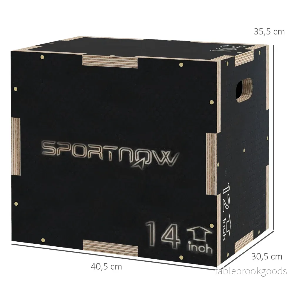 Plyobox, 3 höjder, 40,5x35,5x30,5 cm, svart, 120 kg kapacitet - Bild 3