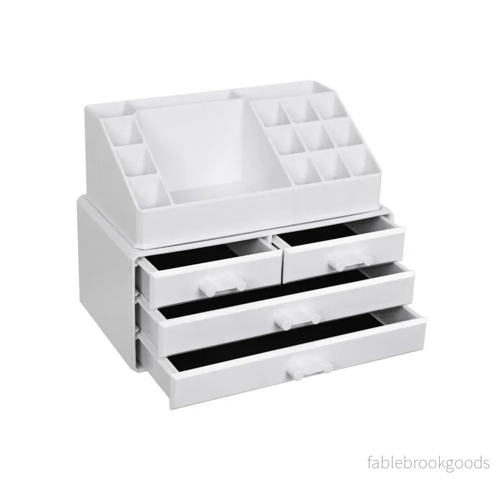 Makeup organizer – vattentät och funktionell – vit