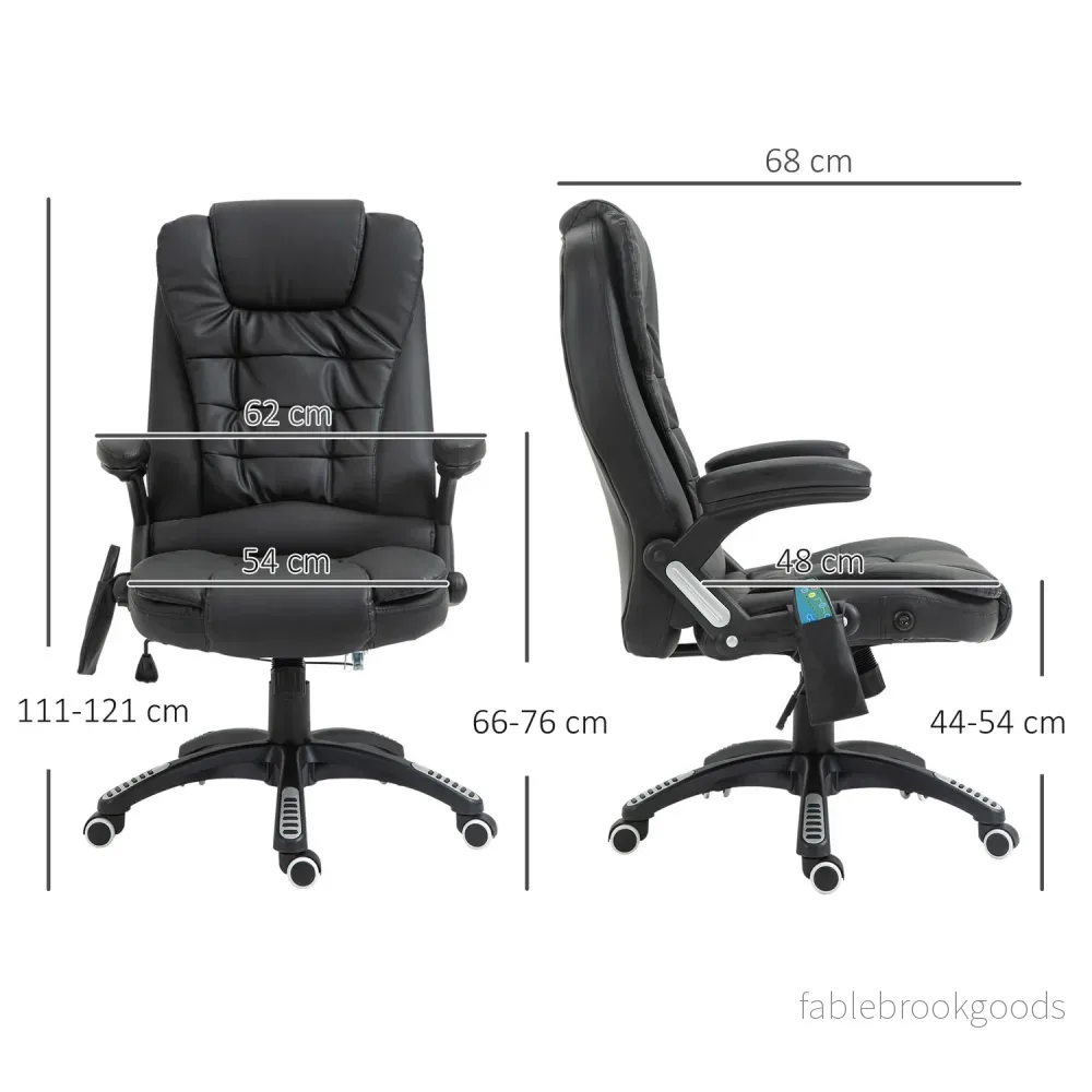Executive Office Chair, Massage & Heat, Faux Leather - Bild 3