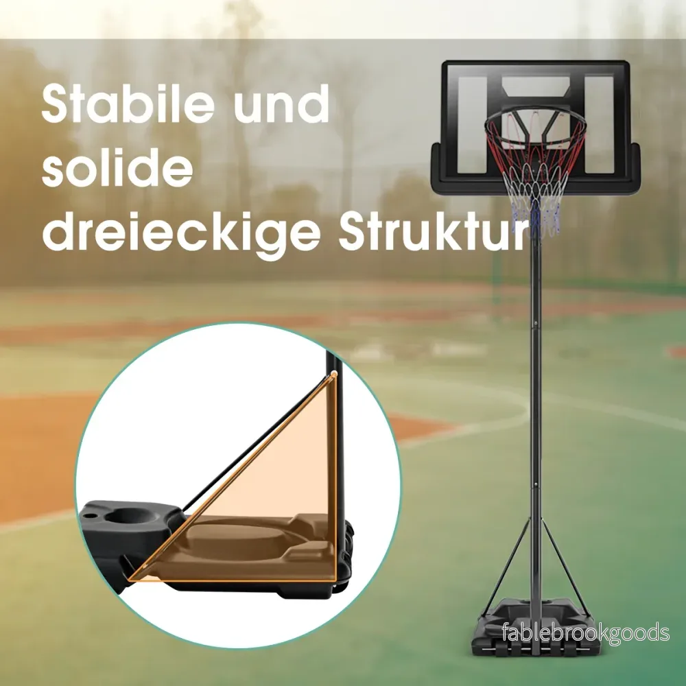 Basketstativ – Höjdjusterbar basketbåge med och hjul korgsystem för barn – 180-305 cm 2 – Svart - Bild 3