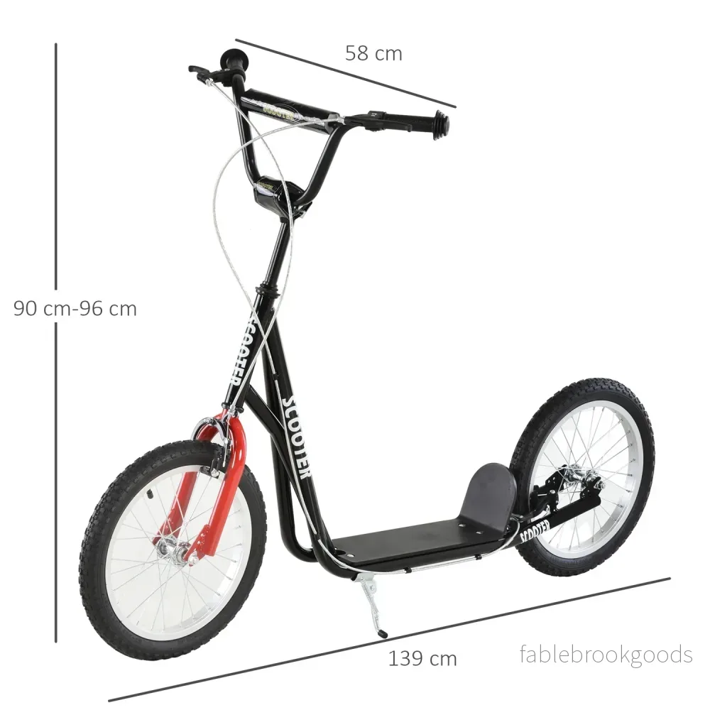 Barnsparkcykel, luftdäck, handbroms, blå - Bild 2
