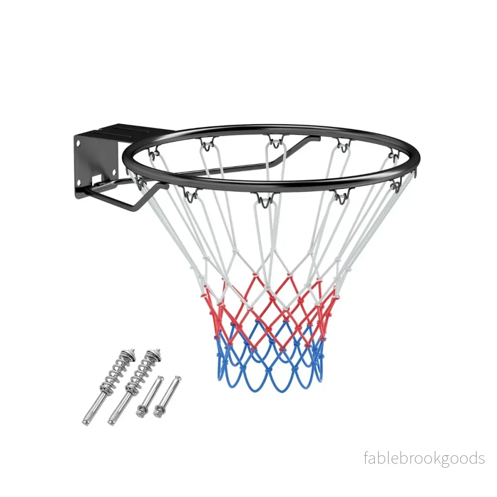 Inomhusbasketkorg – med ring och nät Mini för – Ø 45 cm – Svart