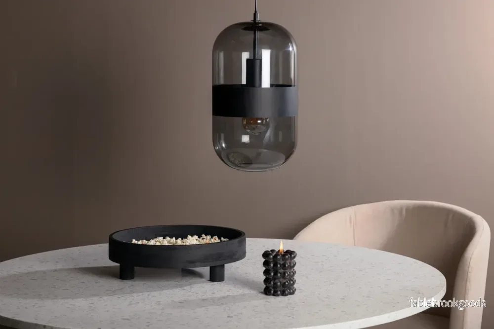 Dropp Taklampa Svart Ø20 cm – Rökfärgat Glas E27 | Venture Home Dropp Taklampa Svart Ø20 cm – Rökfärgat Glas E27 | Venture Home