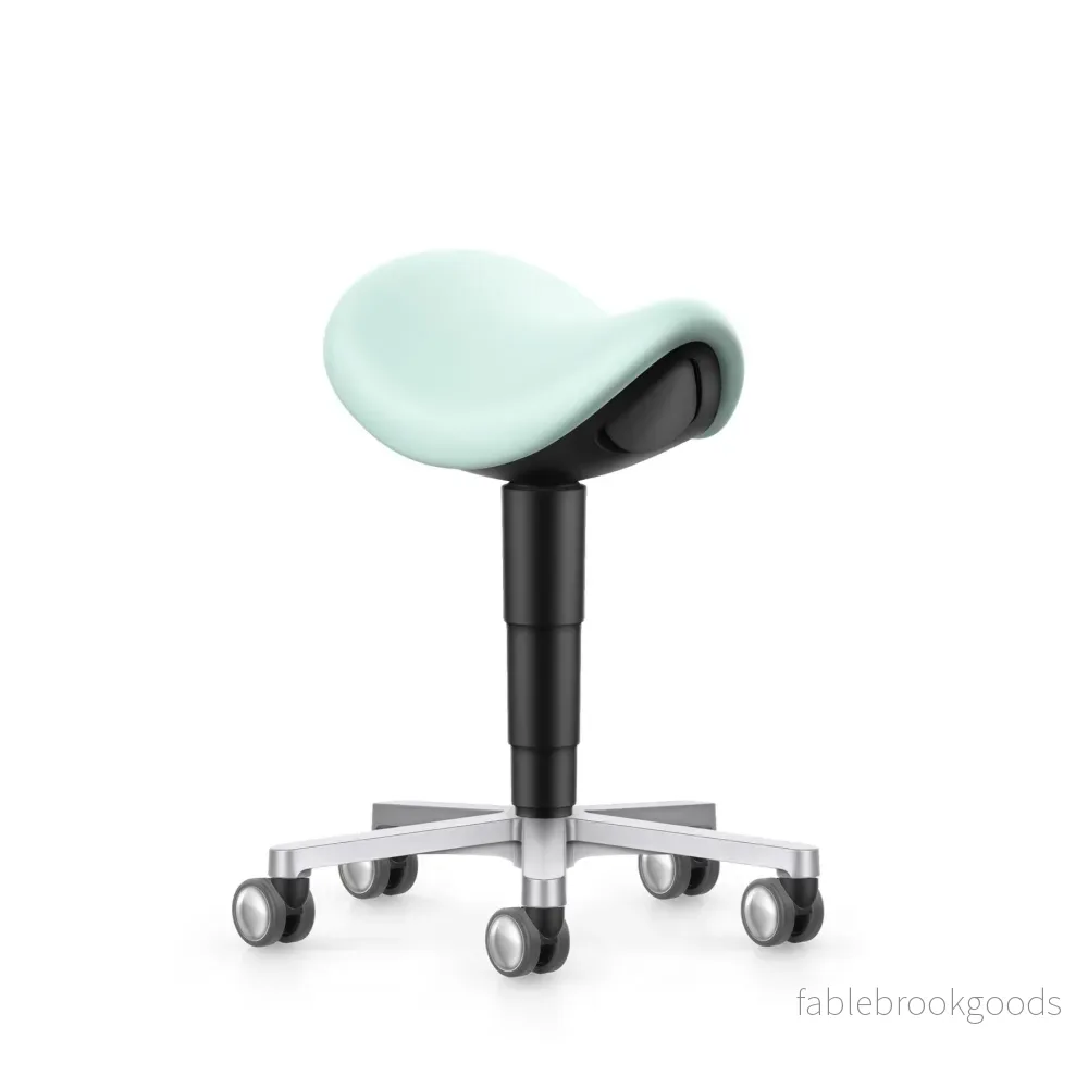 Stool laboratorie/medical sadelstol, mintgrön konstläder Stool laboratorie/medical sadelstol, mintgrön konstläder