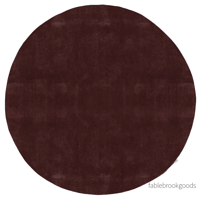 Måttanpassad Matta Solid Burgundy Rund