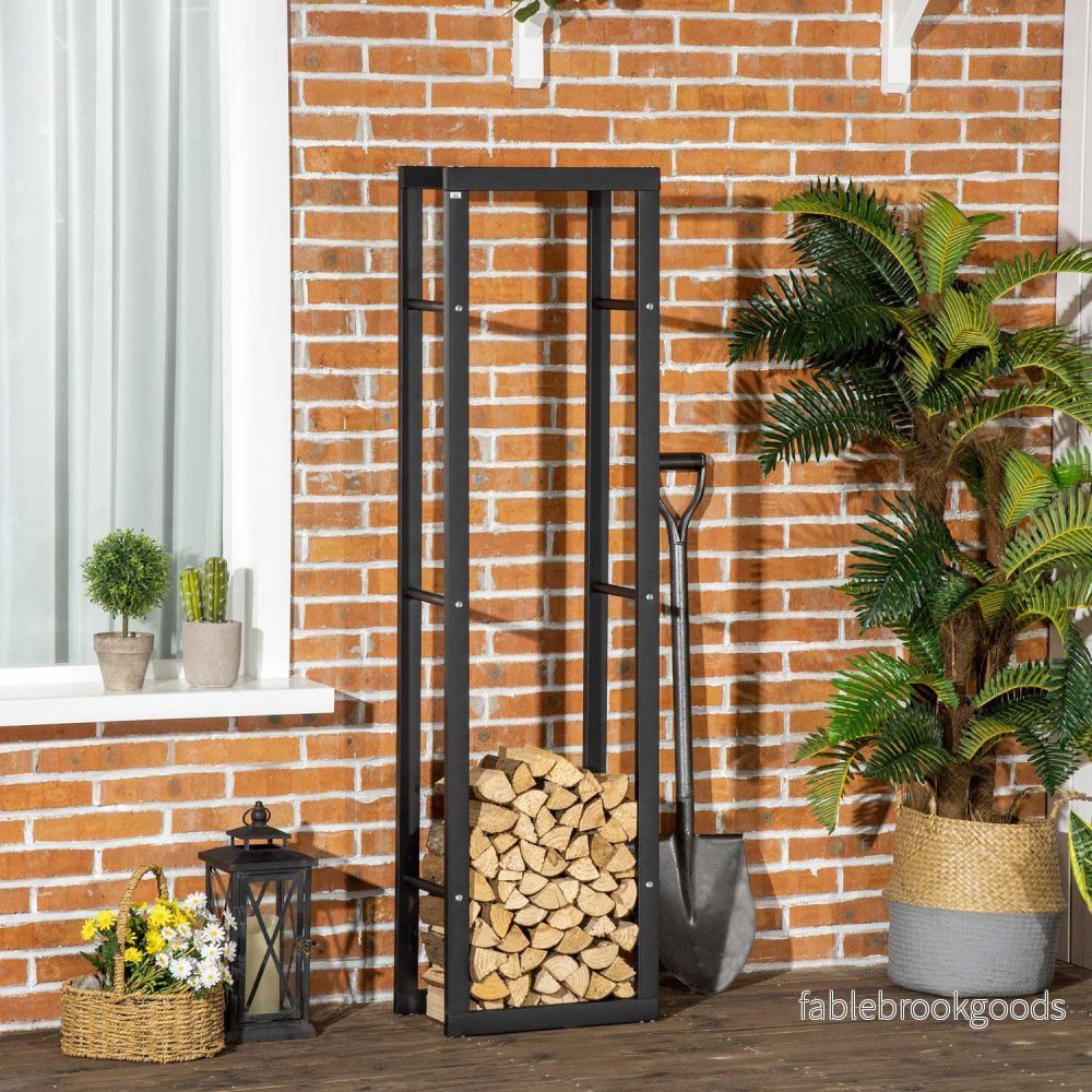Vedställ, metall, 40x25x150 cm, rymmer upp till 100 kg - Bild 2
