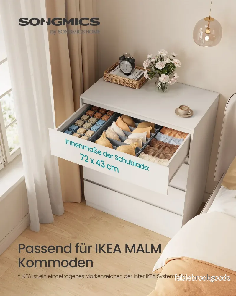 Lade-organizer - Opvouwbaar - Set van Meerdere Boxen - Duifgrijs - 19 x 40 x 10 cm - Bild 2