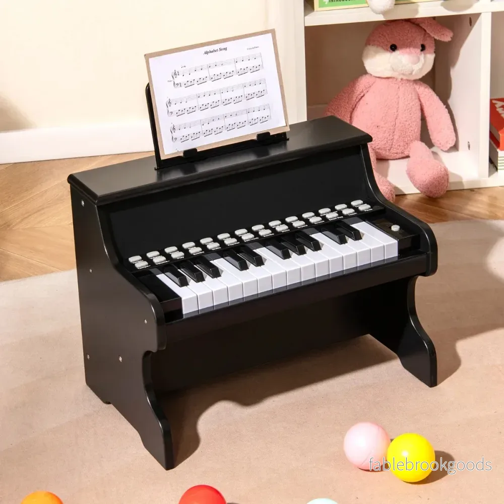 tangenter – Mini digitalpiano Barn Elektriskt med justerbar hastighet – 25 – Svart - Bild 3