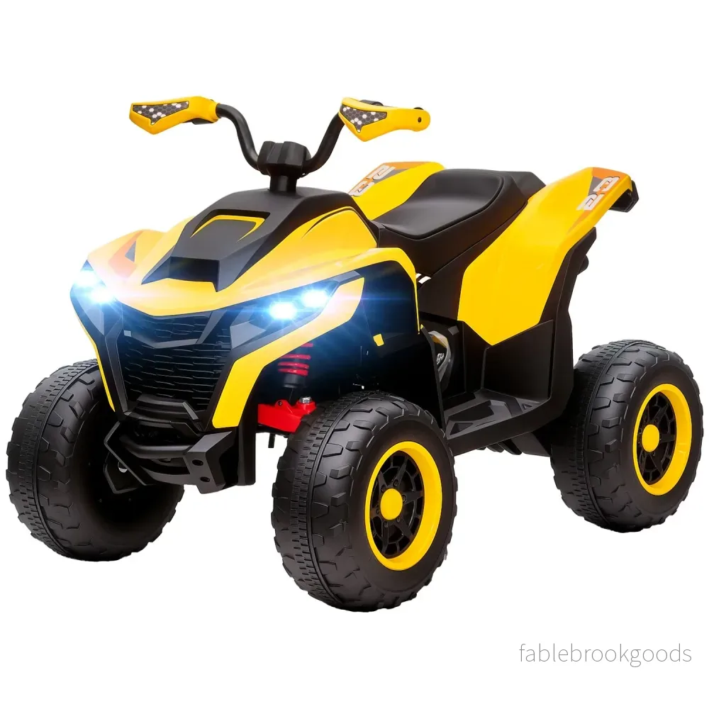 12V Elektrisk Quad för barn med upphängning och LED-lampor