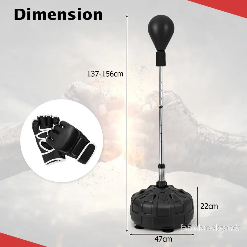 Boxboll – med stativ höjdjusterbar fyllbart – 137-156 cm – Svart - Bild 2