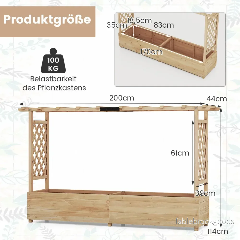 Höjdodling – med spaljé och hängande tak planteringslåda klätterhjälp – Natur - Bild 2