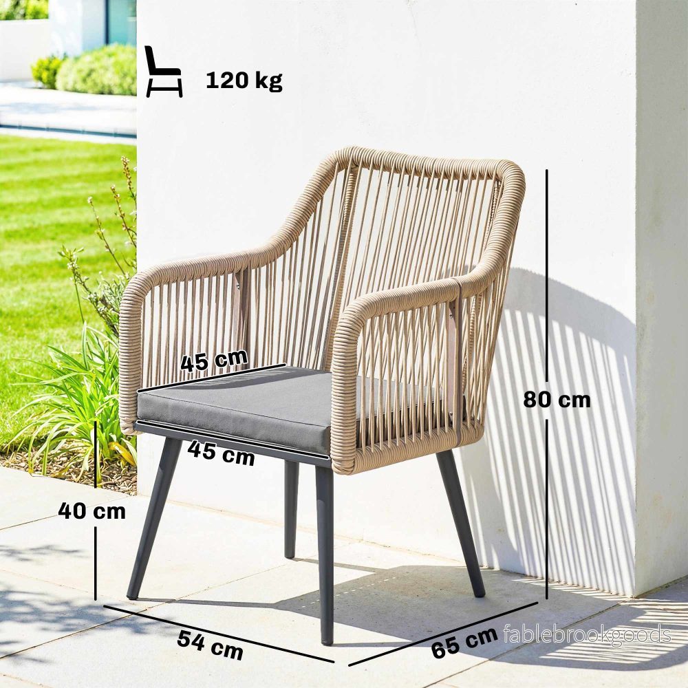Set med utemöbler, stålram, PE-rotting, 2 delar - Bild 3