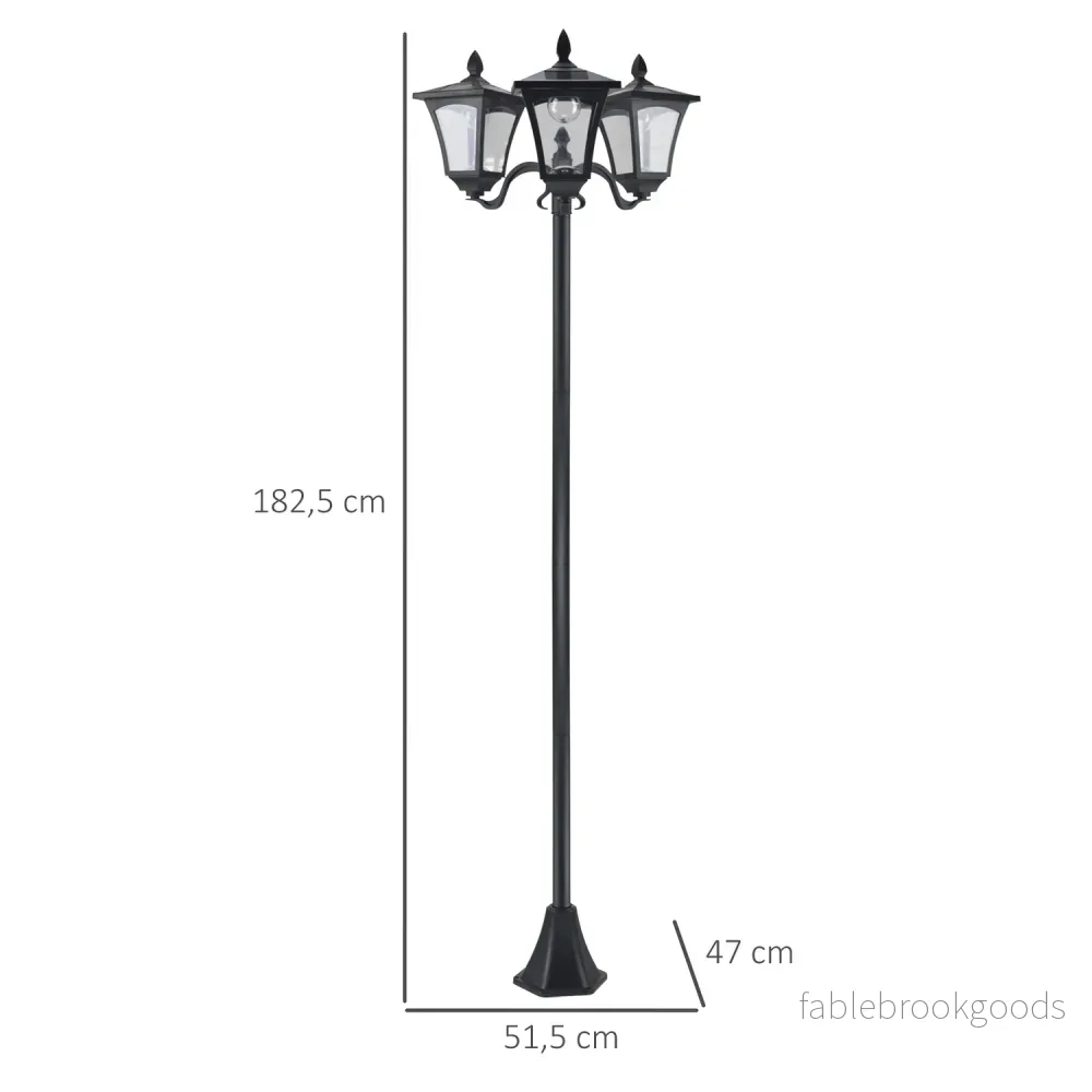Solar Garden Path Light, 3 lågor, rostfritt stål, LED - Bild 3