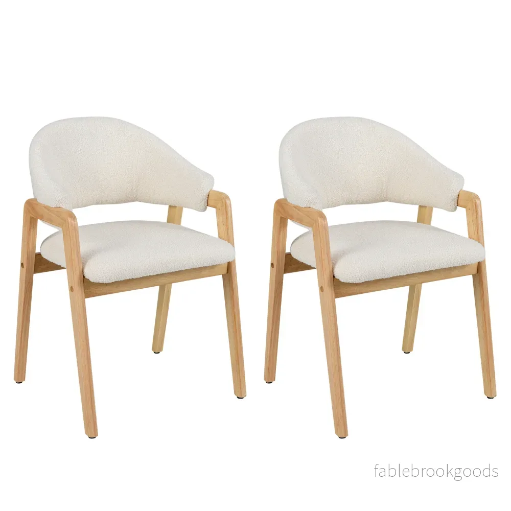 pack – moderna matsalsstolar köksstolar med vadderad sits och ergonomisk ryggstöd – 2 – Vit