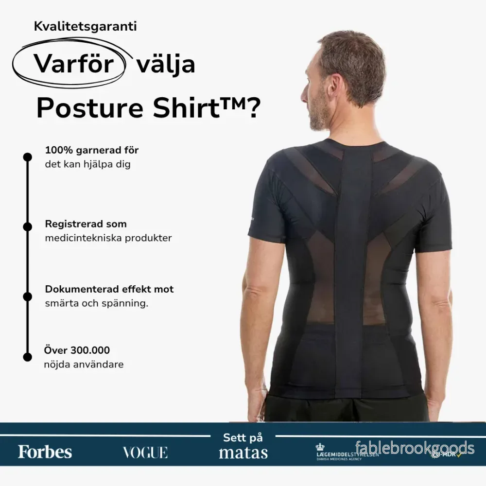 Men's Posture Shirt™ Zipper - Svart - Bild 3