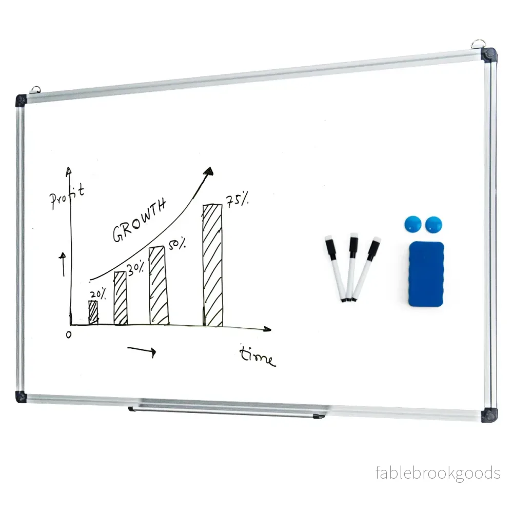 Whiteboard – med avtagbar pennbricka Aluminiumram Magnetisk – 50 x 35 cm – Vit - Bild 3