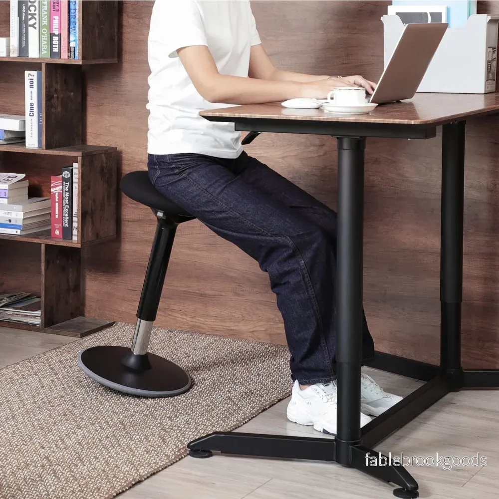 Arbetspall – 360° vridbar – Sitthöjd 50-65 cm – Svart - Bild 3