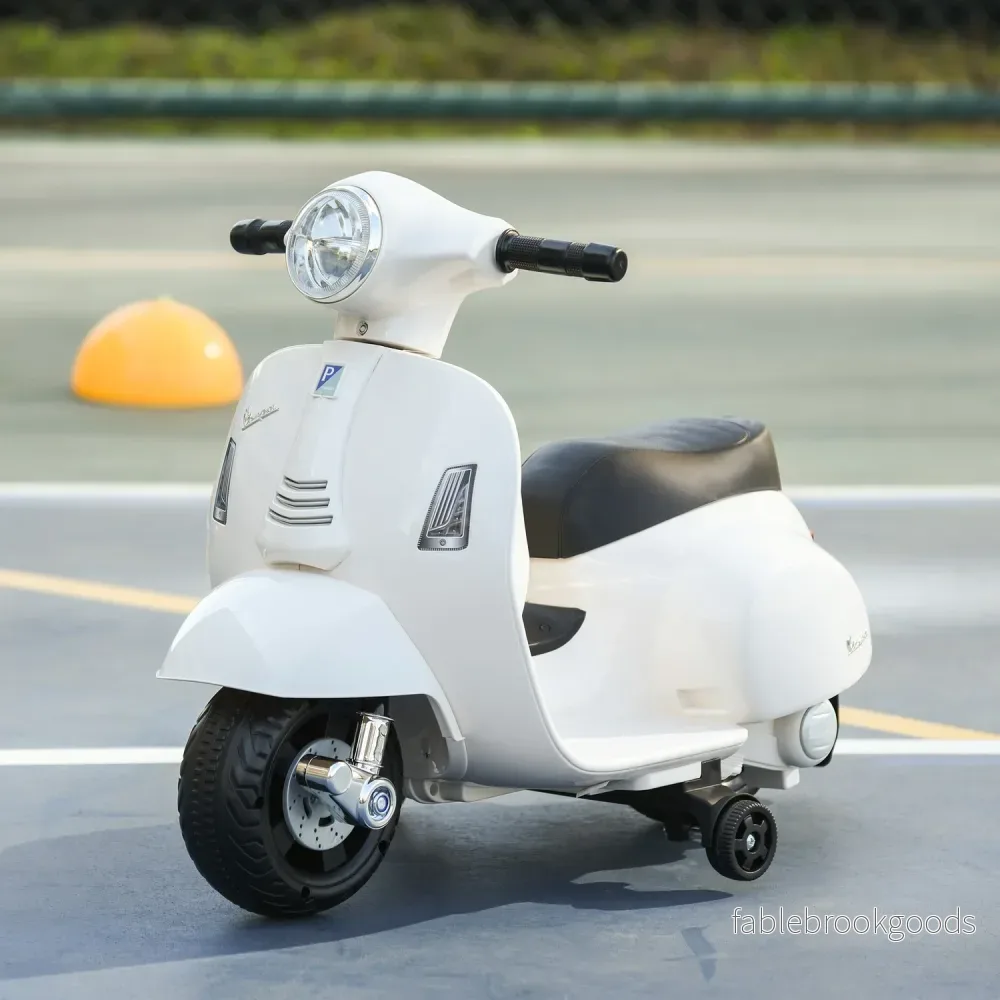 Elektrisk barnmotorcykel, 18-36 månader, LED-lampor, vit - Bild 2