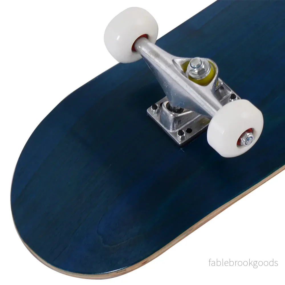 Skateboard – Complete Funboard Minicruiser Träbräda Longboard – 20 x 79 cm – Blå - Bild 3