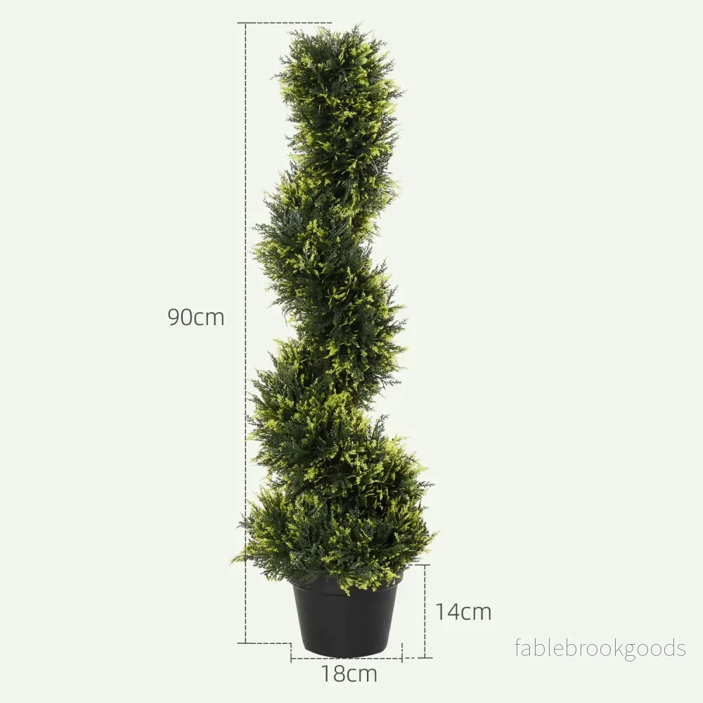 Stor 90 cm spiral cederplanta i kruka – inomhus/utomhusdekor - Bild 3