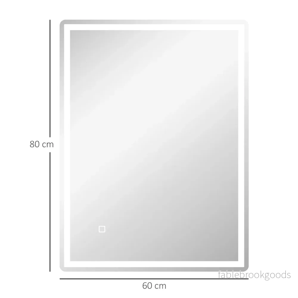 Dimbar 80x60cm badrumsspegel, imfri med minne - Bild 3