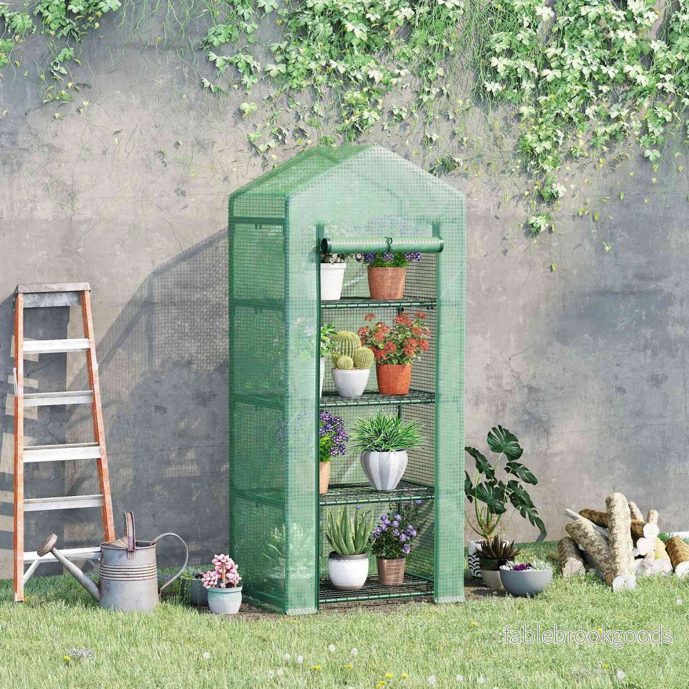 Greenhouse Cold Ram – 4 hyllor, 70x50x160cm, grön - Bild 2