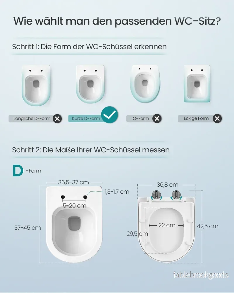 Toiletbril - 42,5 x 36,8 cm - softclose-mechanisme - afneembare zitting - PP-kunststof - wit - maximaal draagvermogen 300 kg - Bild 2