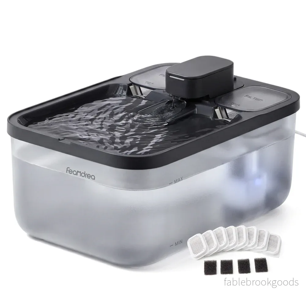 Kattenfontein – 4,5 Liter – Fluisterstil – 12 Filters – Zwart Kattenfontein – 4,5 Liter – Fluisterstil – 12 Filters – Zwart