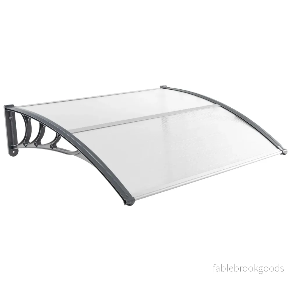 Entréöverbyggnad – för ytterdörr Taköverbyggnad + – 122 x 99 cm – Grå