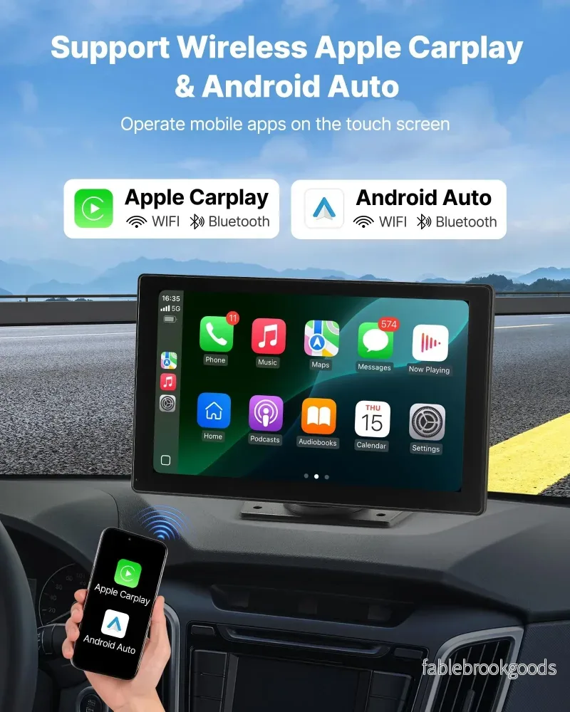 9" CarPlay‑skärm PAKET med 4K‑kamera, backkamera & minneskort - Bild 2