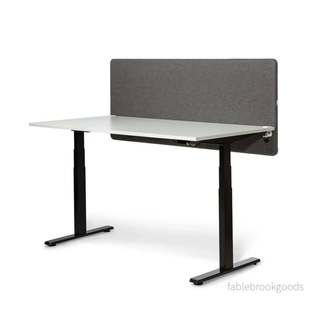 MUTE akustikskärm 1800 x 650 mm – bordsmodell, grå (Savio 09)