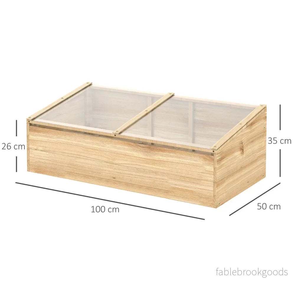 Växthus Trä Kallram Box – Gran Wood, 100x50x35 cm - Bild 3