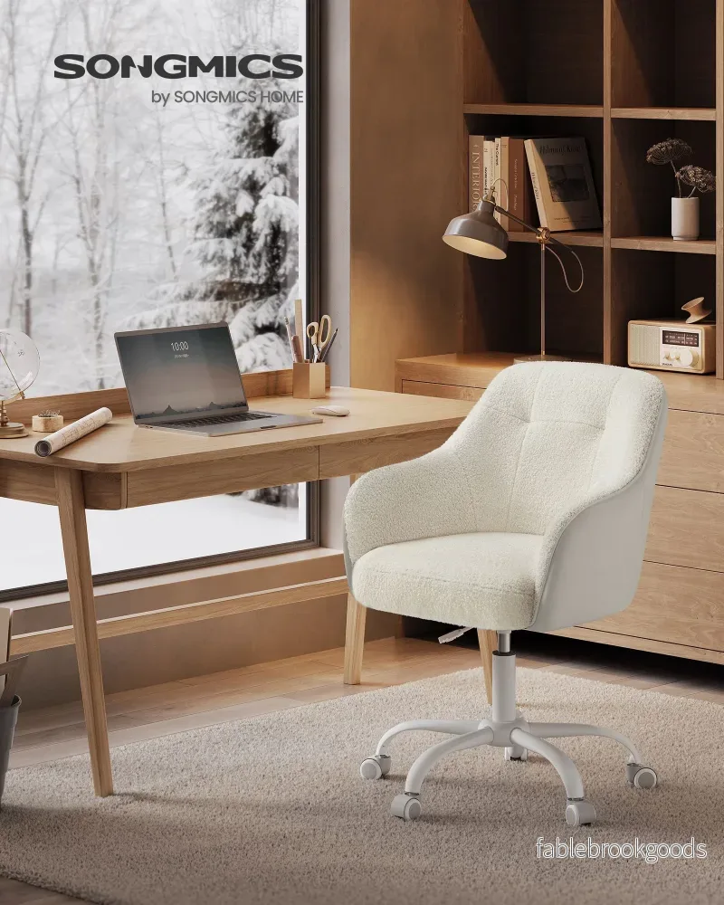 Kontorsstol – lastkapacitet 110 kg – sammet – cappuccino beige - Bild 2
