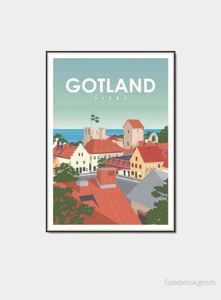 VIsby stora torget – Gotland poster VIsby stora torget – Gotland poster