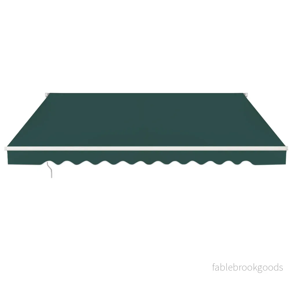 Markis – med vev Infällbar Aluminium terrass solskydd – 3 x 2,5 m – Grön