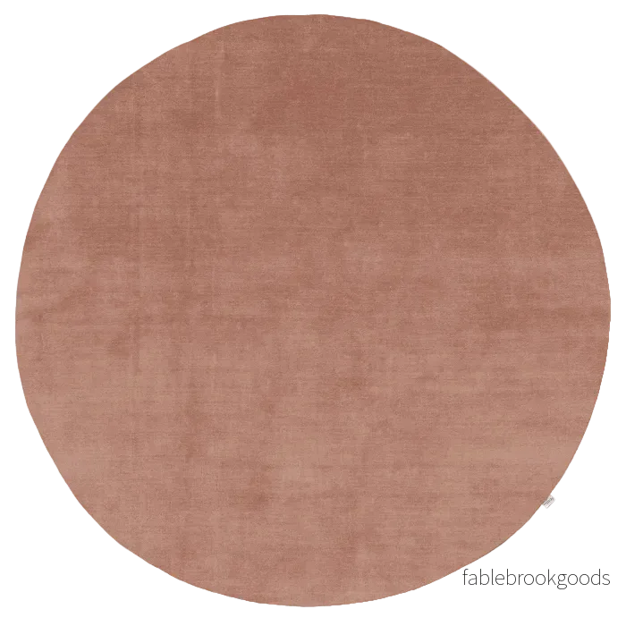 Måttanpassad Matta Solid Pink Rund
