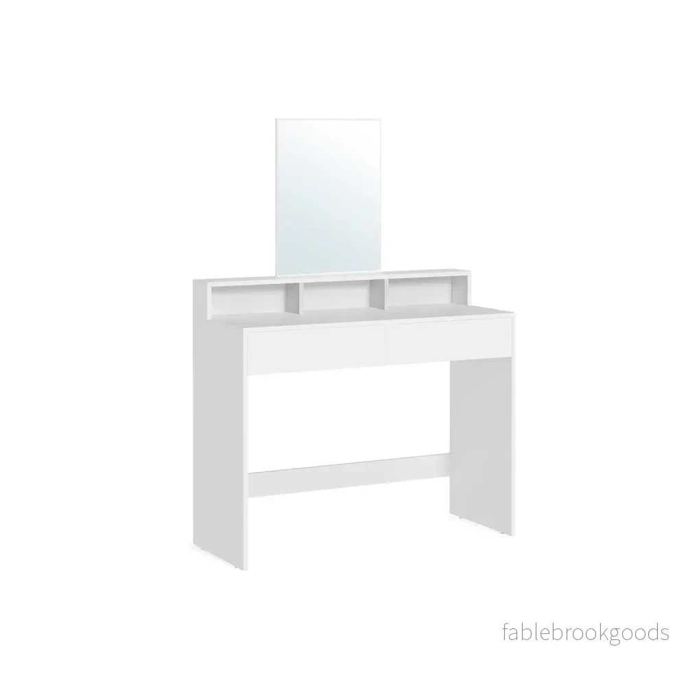 Sminkbord – med stor spegel – modernt – vitt Sminkbord – med stor spegel – modernt – vitt