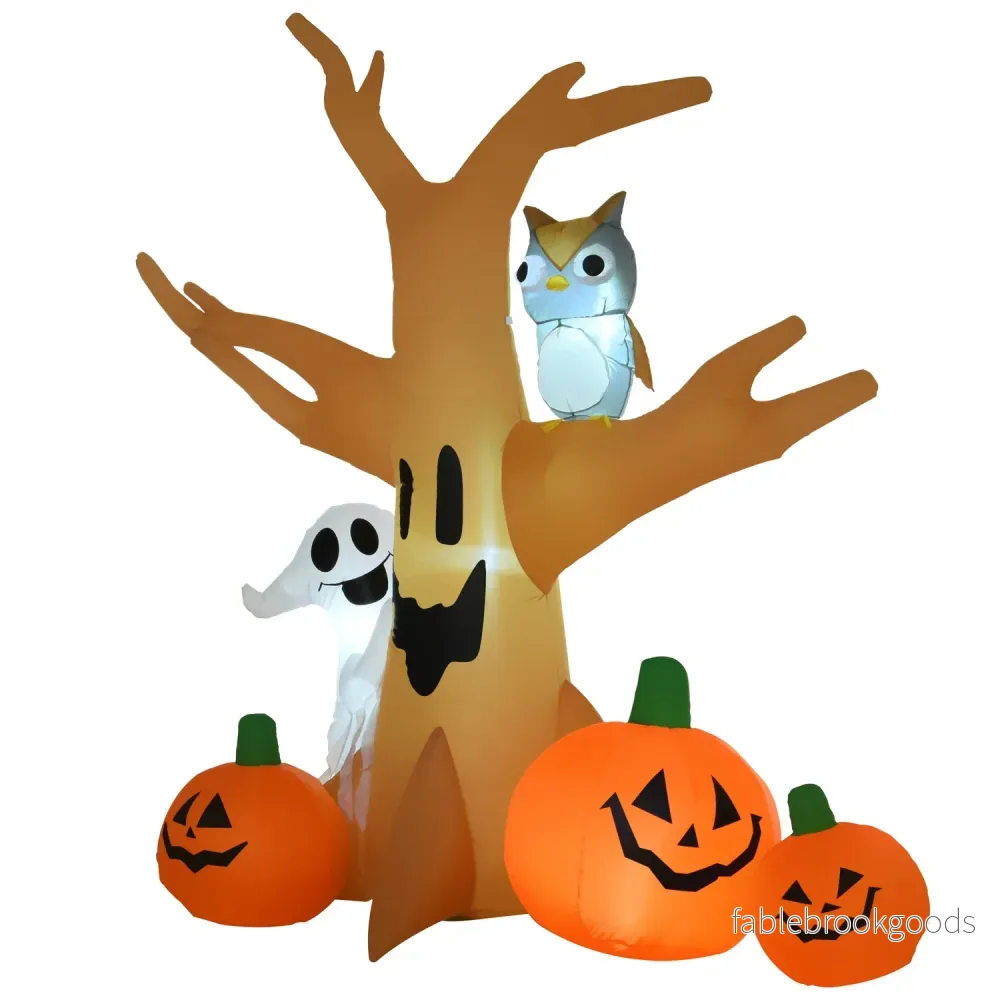 Halloween Uppblåsbar Ghost Light Up – 120/240 cm Dekoration