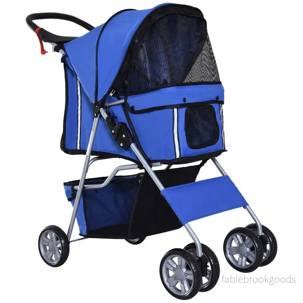 Hundvagn och joggingvagn, blå – husdjursvagn