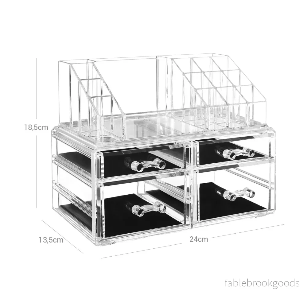 Make-Up Organizer-4 Drawers-Transparent