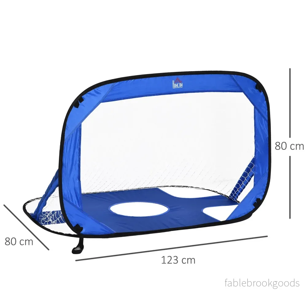 Bärbara pop-up fotbollsmål, set med 2, hopfällbara, 123x80 cm - Bild 3