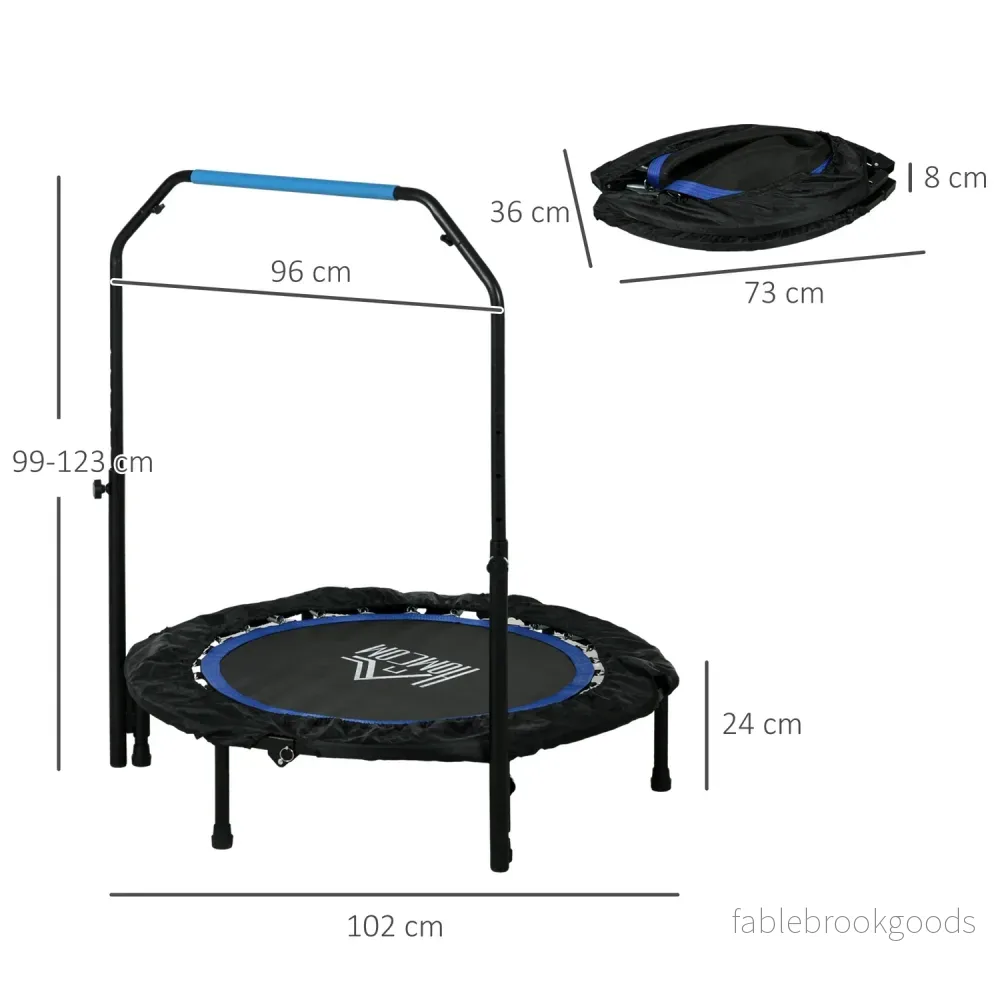 Vikbar fitnessstudsmatta, 100 kg, justerbart handtag, LCD - Bild 3